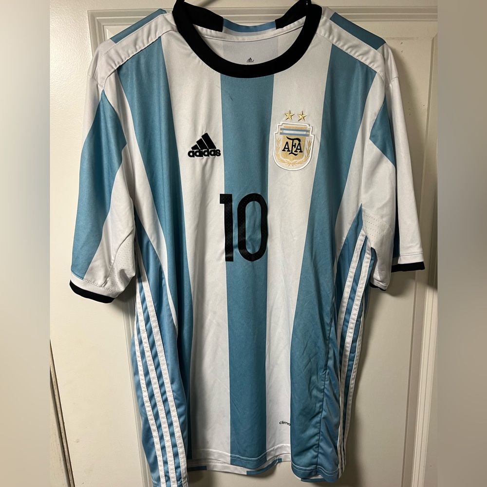 Adidas 2016 Argentina Lionel Messi Jersey